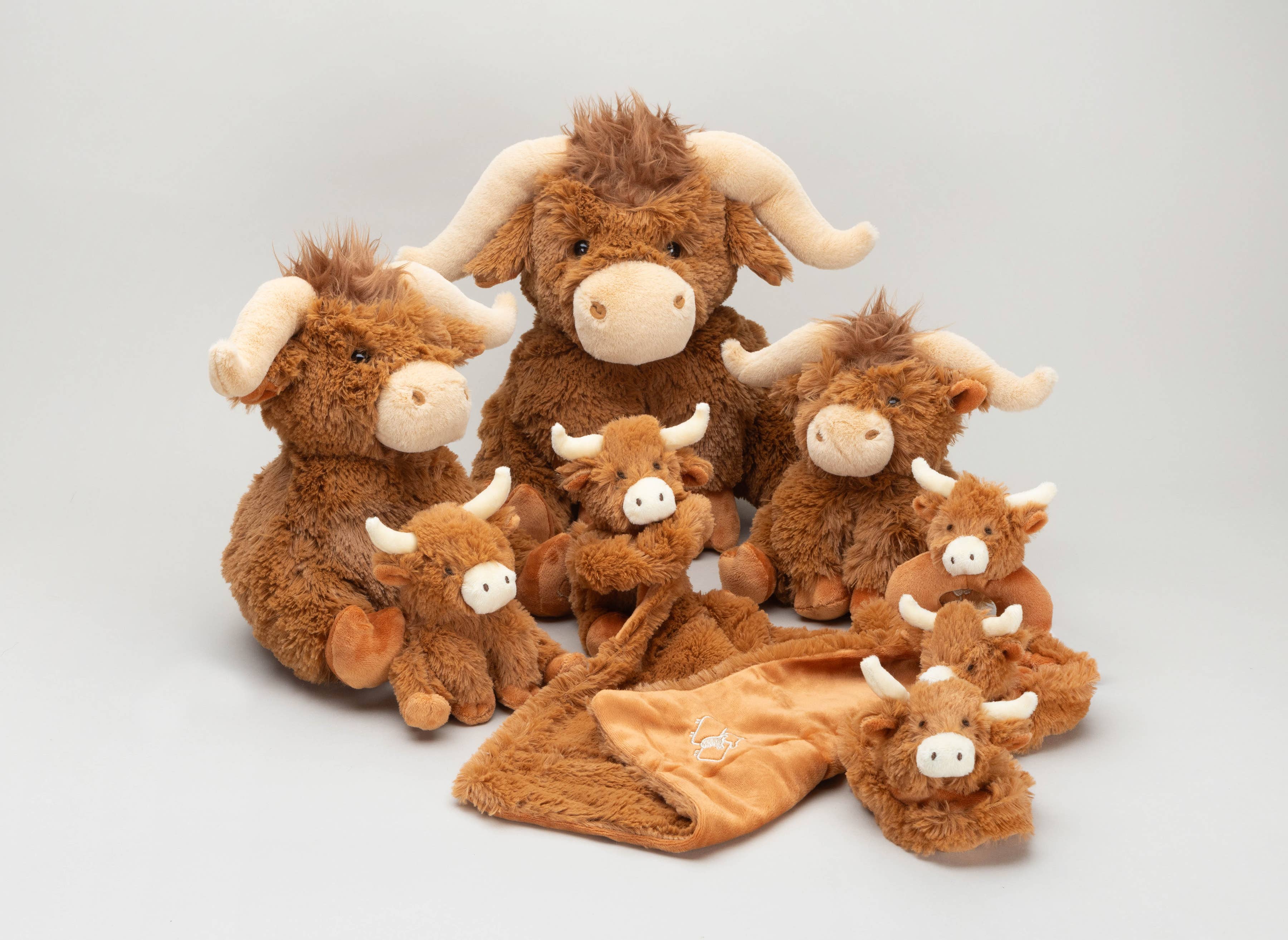 Jomanda Soft Toys & Accessories - Wholesale Security/Cuddle Blanket - Baby - Horny Highland Cow Baby Soft Toy Soother Comforter 29cm11