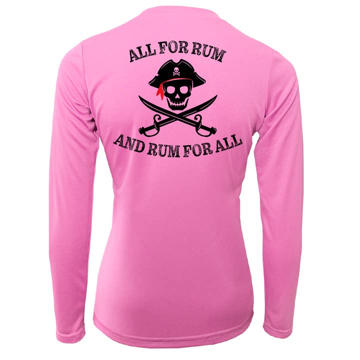 Texas Freshwater Born "All For Rum and Rum For All" Women's Long Sleeve UPF 50+ Dry-Fit Shirt for wholesale by Saltwater Born