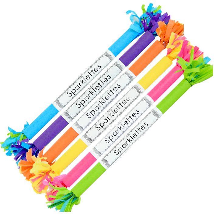 Sparklettes 20 cm – Bunte Metall-Wunderkerzen im 8er-Röhrchen für den Großhandel von TOPS Malibu