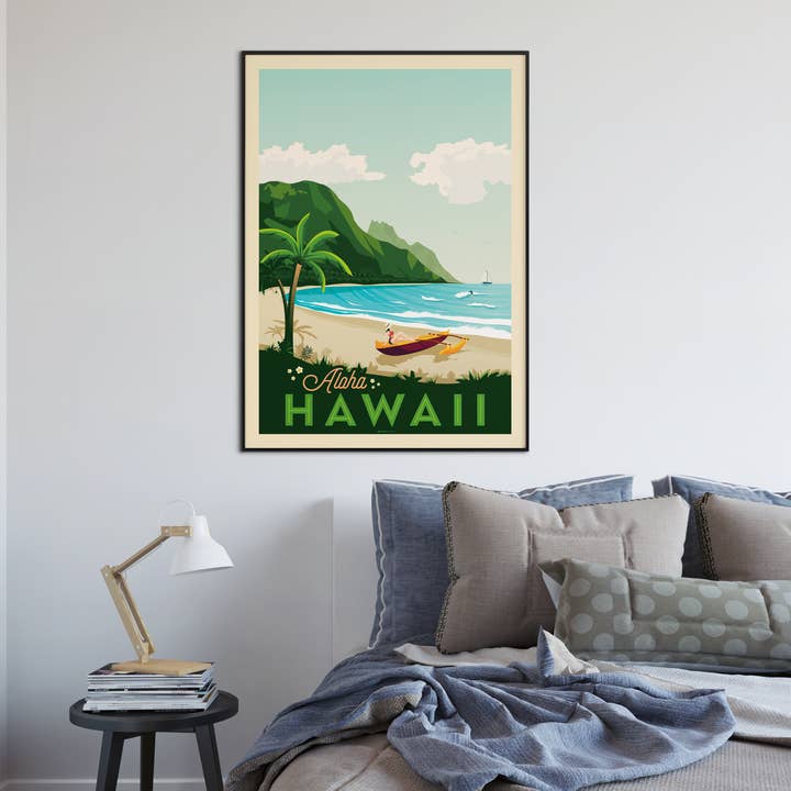Olahoop Travel Posters - Wholesale Poster - Hawaii Honolulu - United States travel poster5