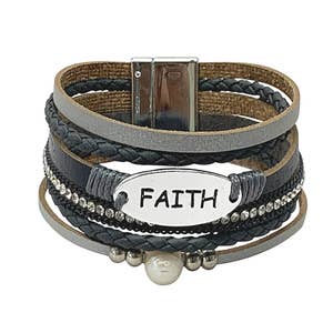 12 Pcs Bulk Inspirational Gifts Leather Bracelets For Women Girls  Motivational