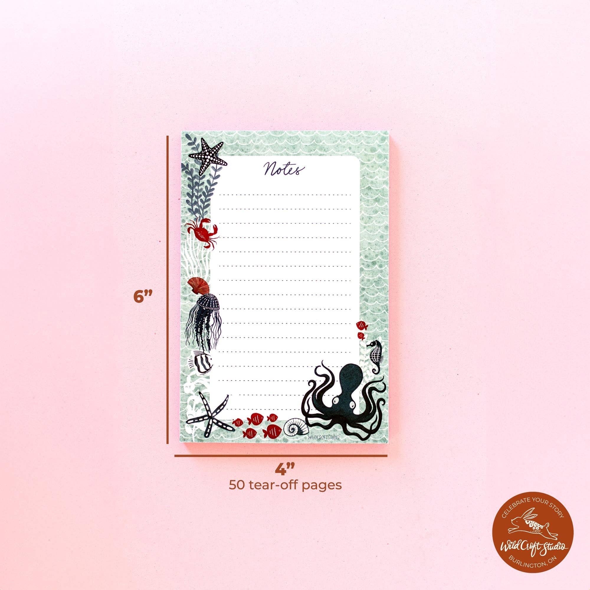 Wild Croft Studio - Wholesale Notepad - Ocean Friends Notepad3