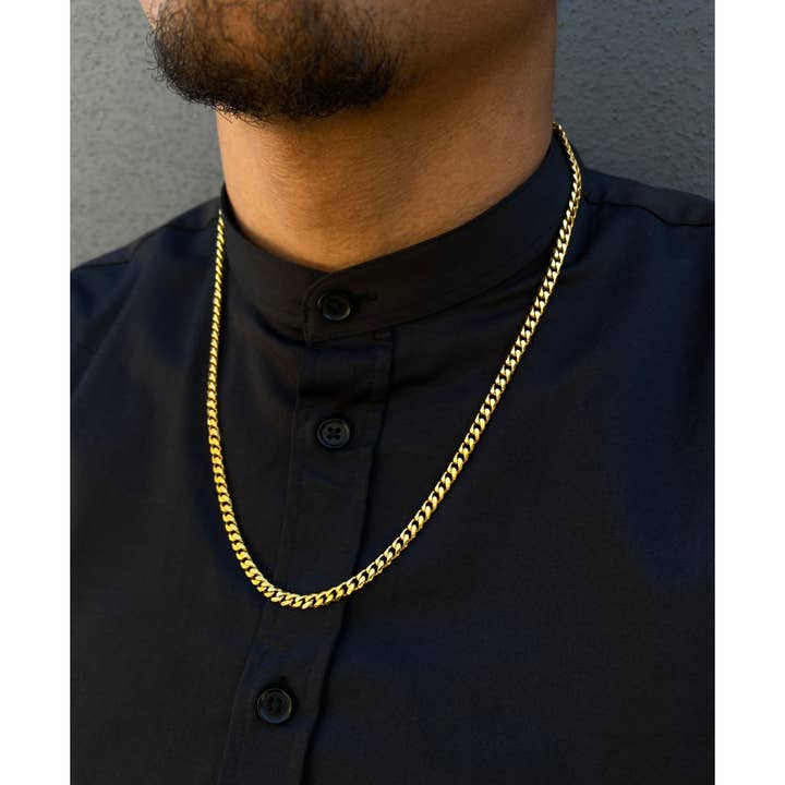 L A B A Y – wholesale Link & chain necklace – Gold Cuban Link Chain 5mm