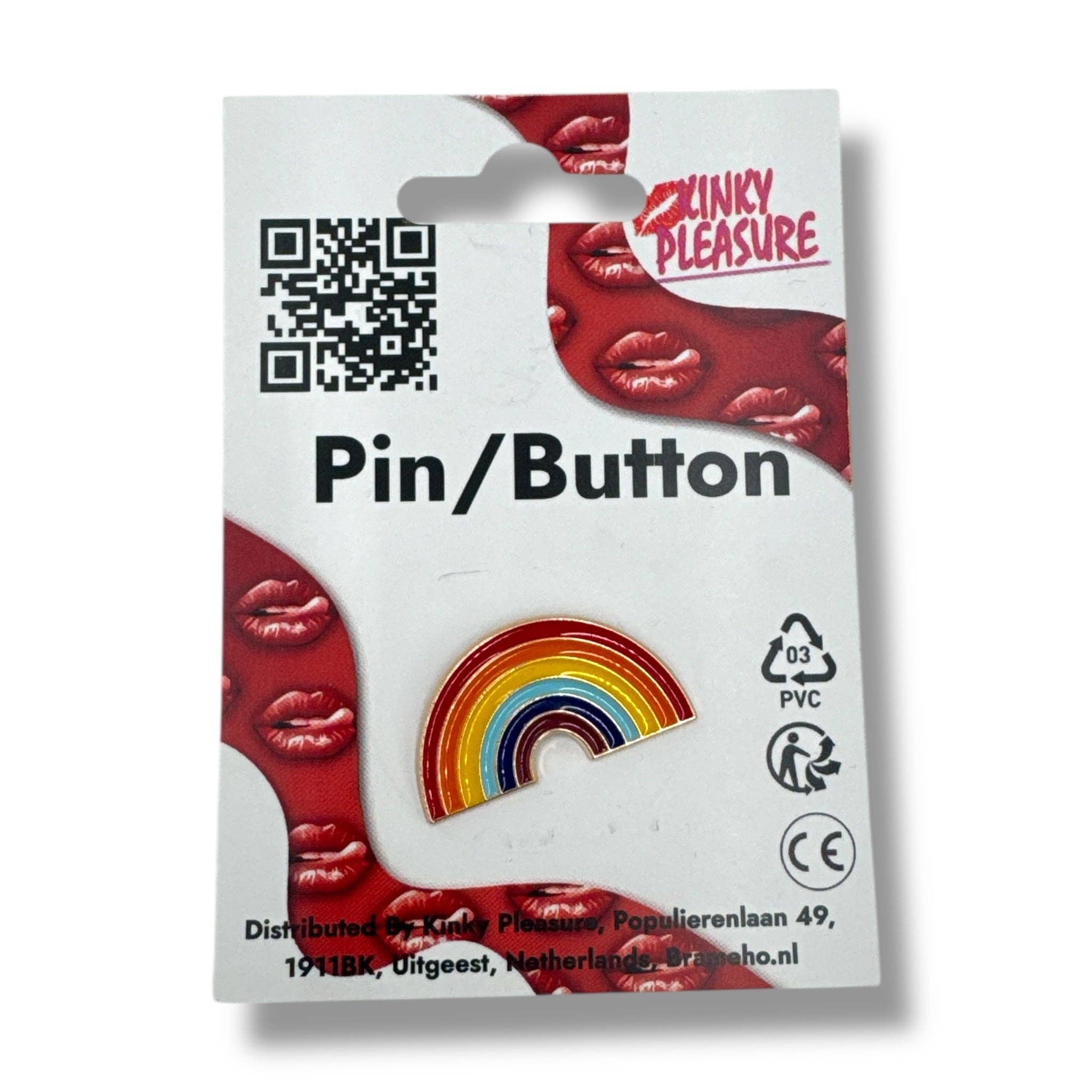 Kinky Pleasure – wholesale Lapel pin/button – Kinky Pleasure - KPB004 - Badge / Pin - Rainbow - Model 18