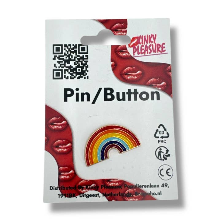 Kinky Pleasure – wholesale Lapel pin/button – Kinky Pleasure - KPB004 - Badge / Pin - Rainbow - Model 18