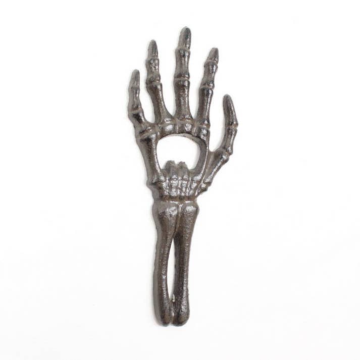 Hampton Ironworks - Wholesale Bottle/Wine Opener - Cast Iron Skeleton Hand Bottle Opener 7"2