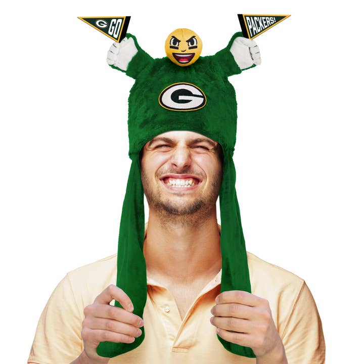 Little Earth Productions - Wholesale Hat Accessory - Men's - NFL Green Bay Packers Cheering Sidekick Hat