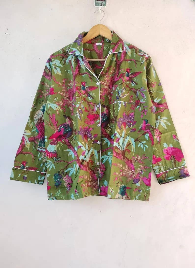 GYPSY STUDIO - Wholesale Sleepwear Set - Women's - New Fashion PJ Set Indian Pure Soft Cotton Pajamas2