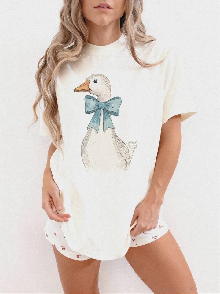 Cute Goose Spring Graphic Tee for wholesale by Salty Babe Threads