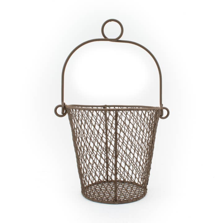 Metal Wire Basket With Handle for wholesale by Mills Floral Company