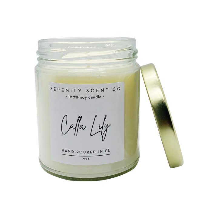 Calla-Lilienkerze | Frühlingsduft-Soja-Kerze | 9oz für den Großhandel von Serenity Scent Co