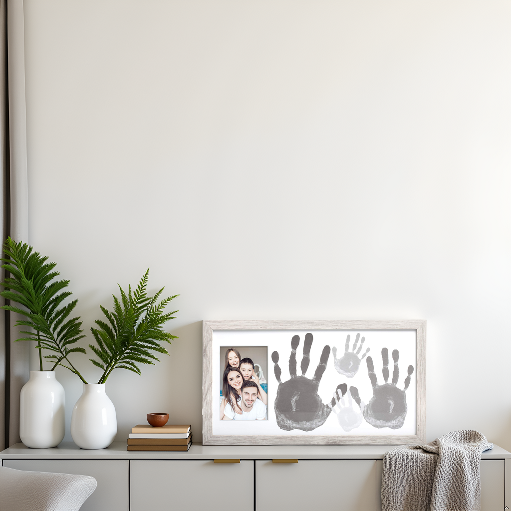 Kate & Milo - Vente Cadre photo - Enfant et bébé - Cadre photo et kit de peinture rustique à imprimer à la main familiale6