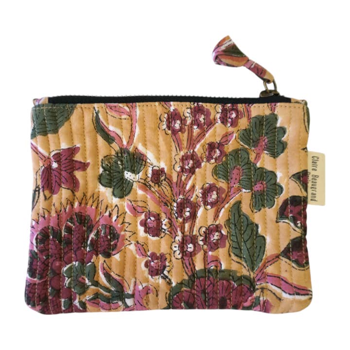 Printed cotton pouch No. 51 for wholesale by Claire Beaugrand