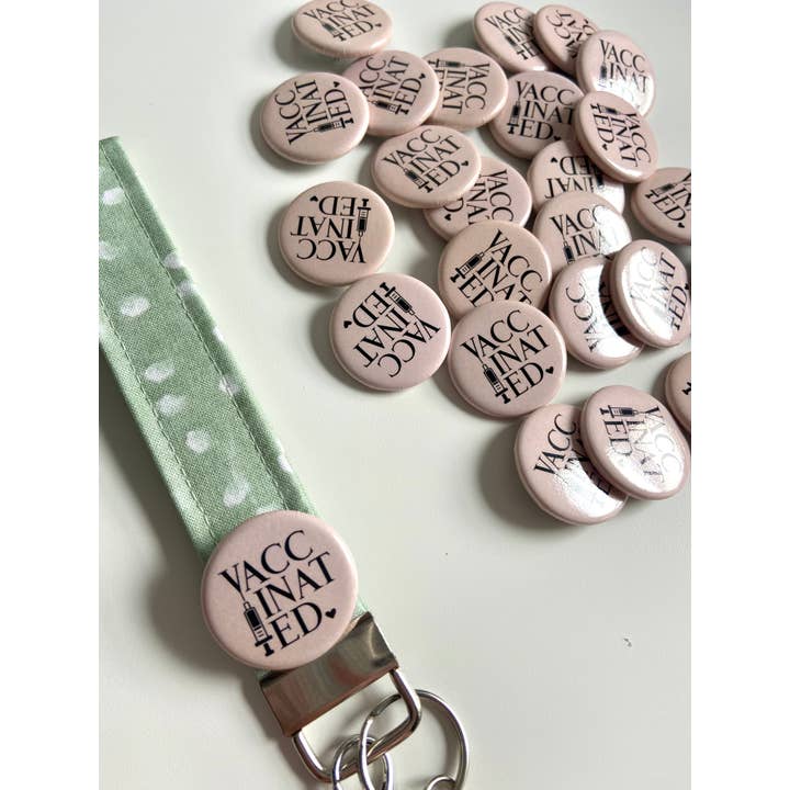 Mel's Crafty Corner - Wholesale Lapel Pin/Button - Vaccinated Button Pin3