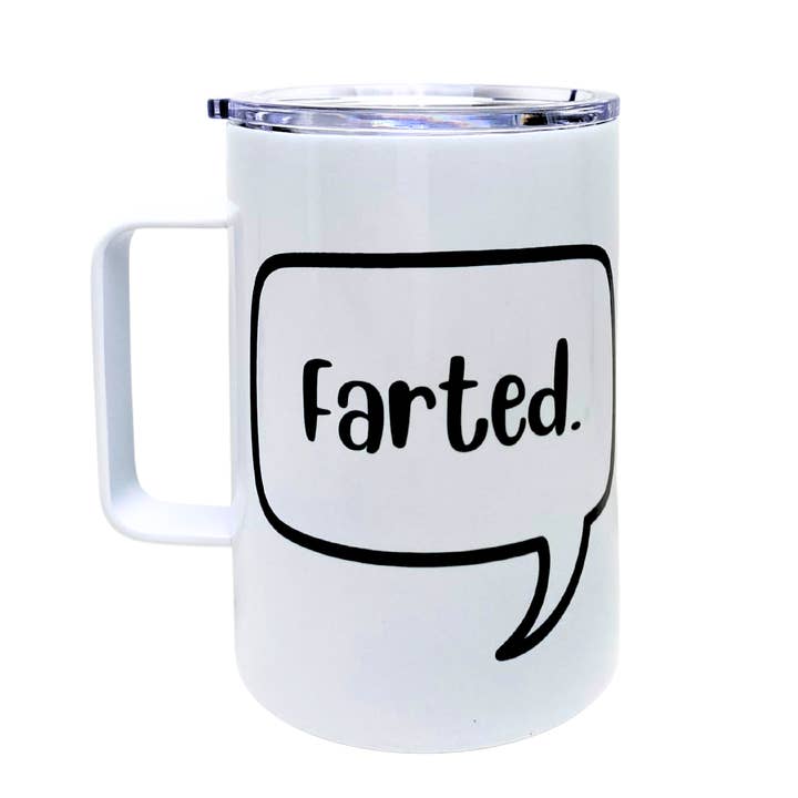 Farted - AVAILABLE AS A FUNNY MUG OR TUMBLER for wholesale by The Laughing Lemon