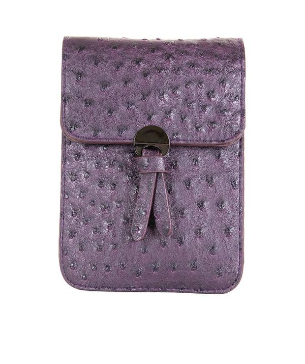 22 Tote - Wholesale Phone Wallet - Women's - Trendy Ostrich Cell Phone Bag6