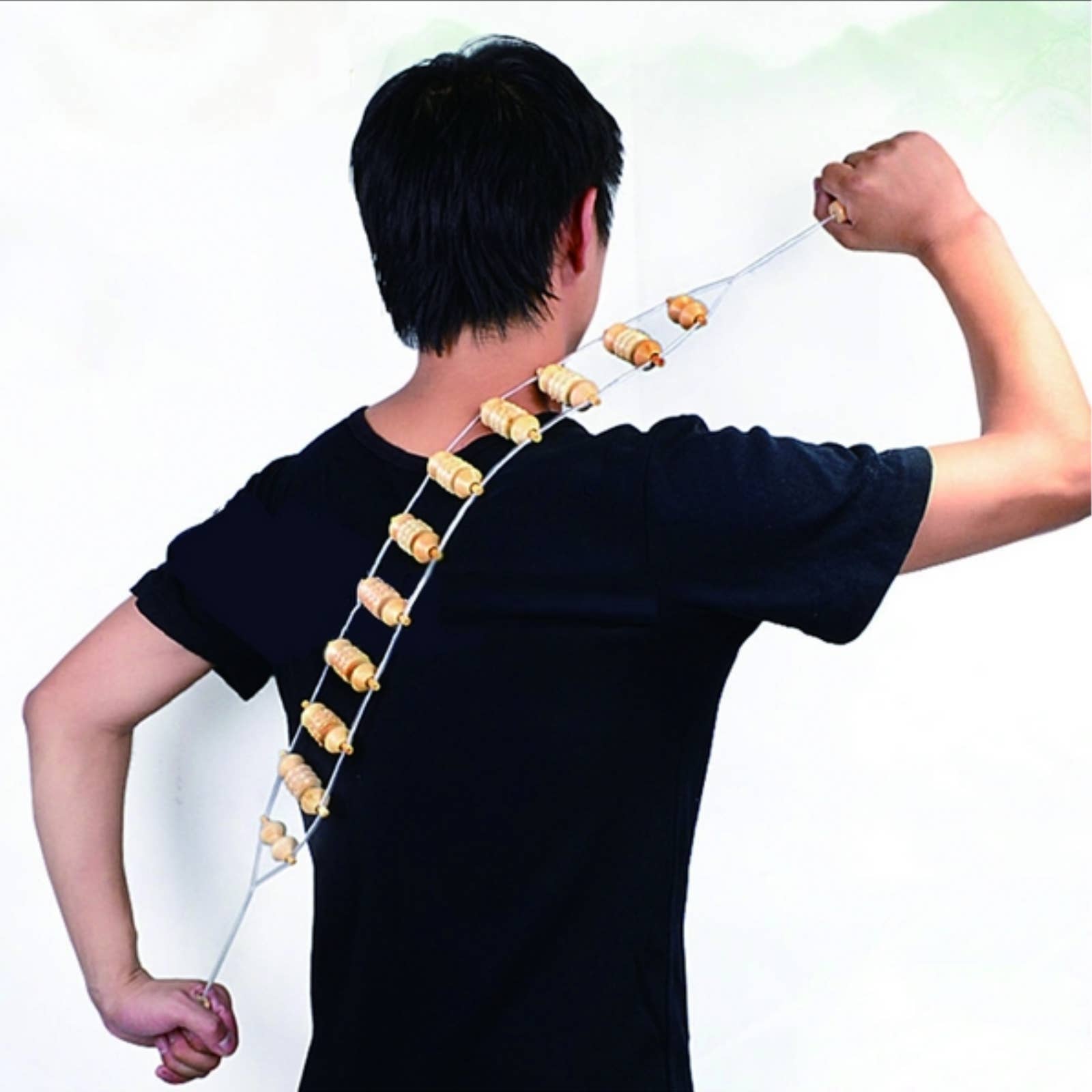 Zen'Arôme - Wholesale Body Massager - Wooden Massage Strap - 10 Stimulation Zones2