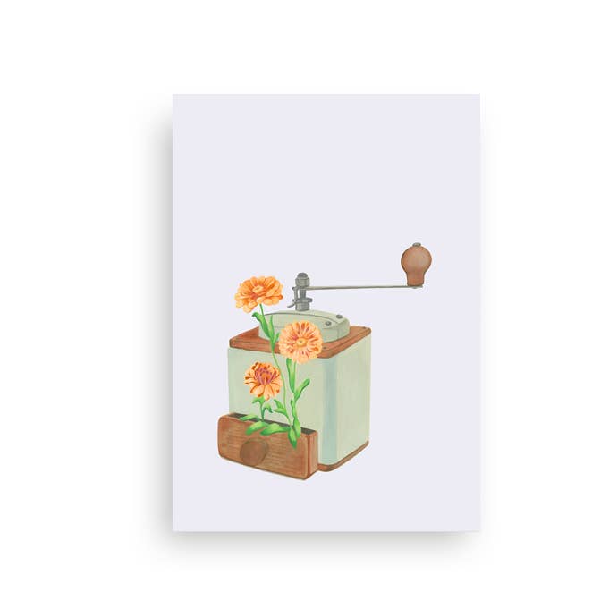 Flower Power - Calendula - Award Winning Postcard for wholesale by Lykkefund Paper