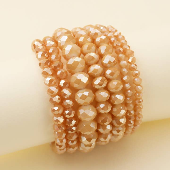 MiMi Wholesale - Wholesale Jewelry Set - CB2177 7 Piece Glass Beaded Bracelet Jewelry Set13