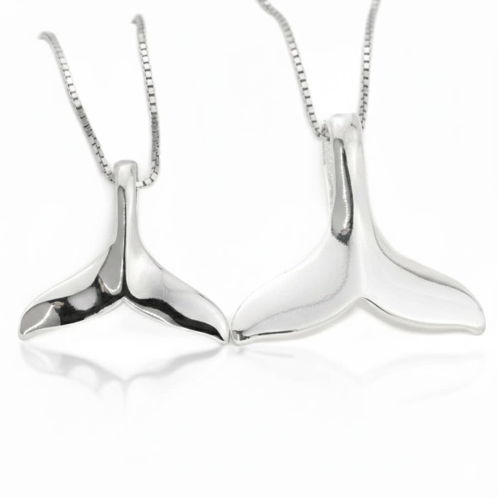 Blueyejewelry – wholesale Pendant/charm necklace – Whale Tail Necklace - 925 Sterling Silver Mermaid Pendant 9