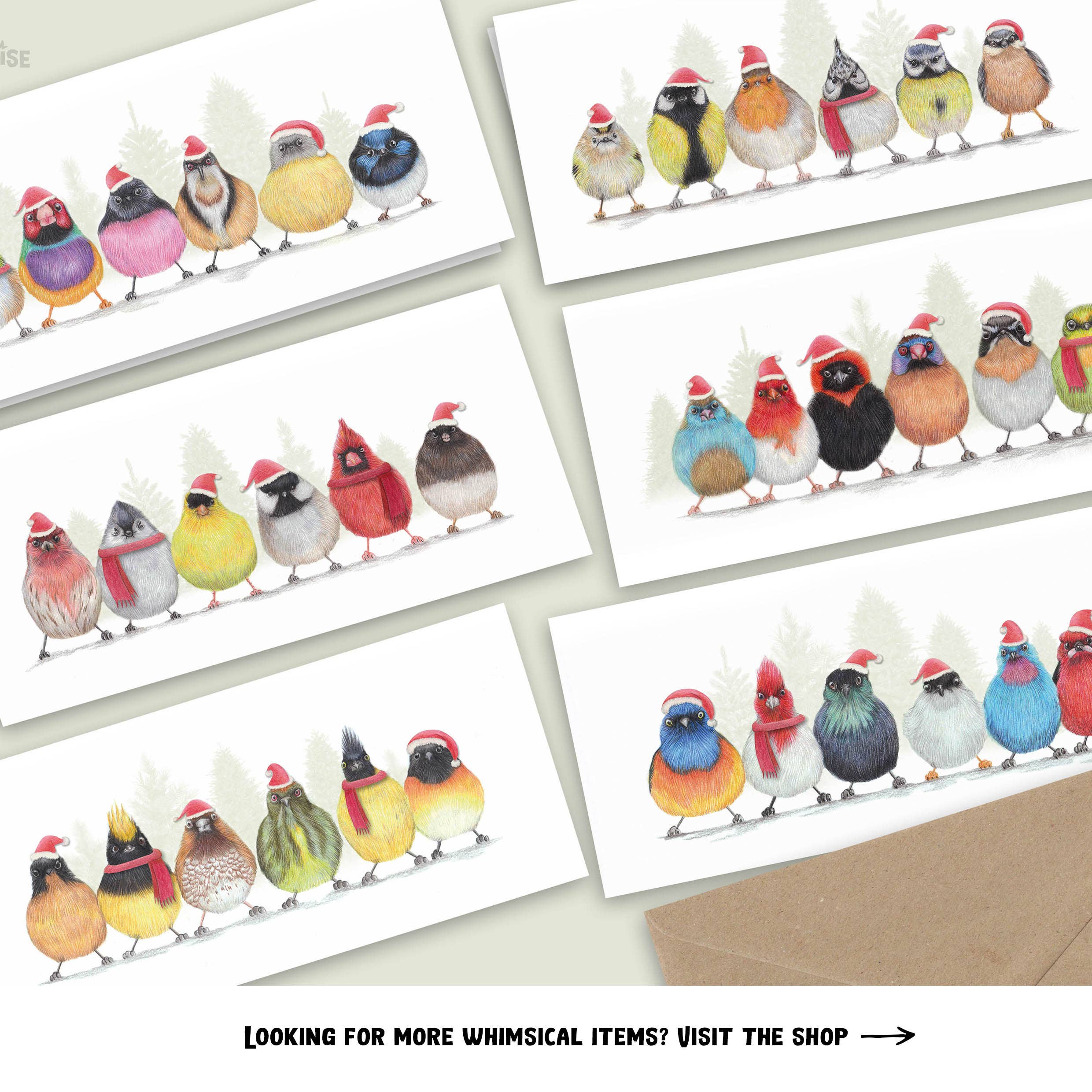 Beast of Paradise – Engroshandel Julekort – Robin Julekort, Dyr Lykønskningskort, Bird Kort4