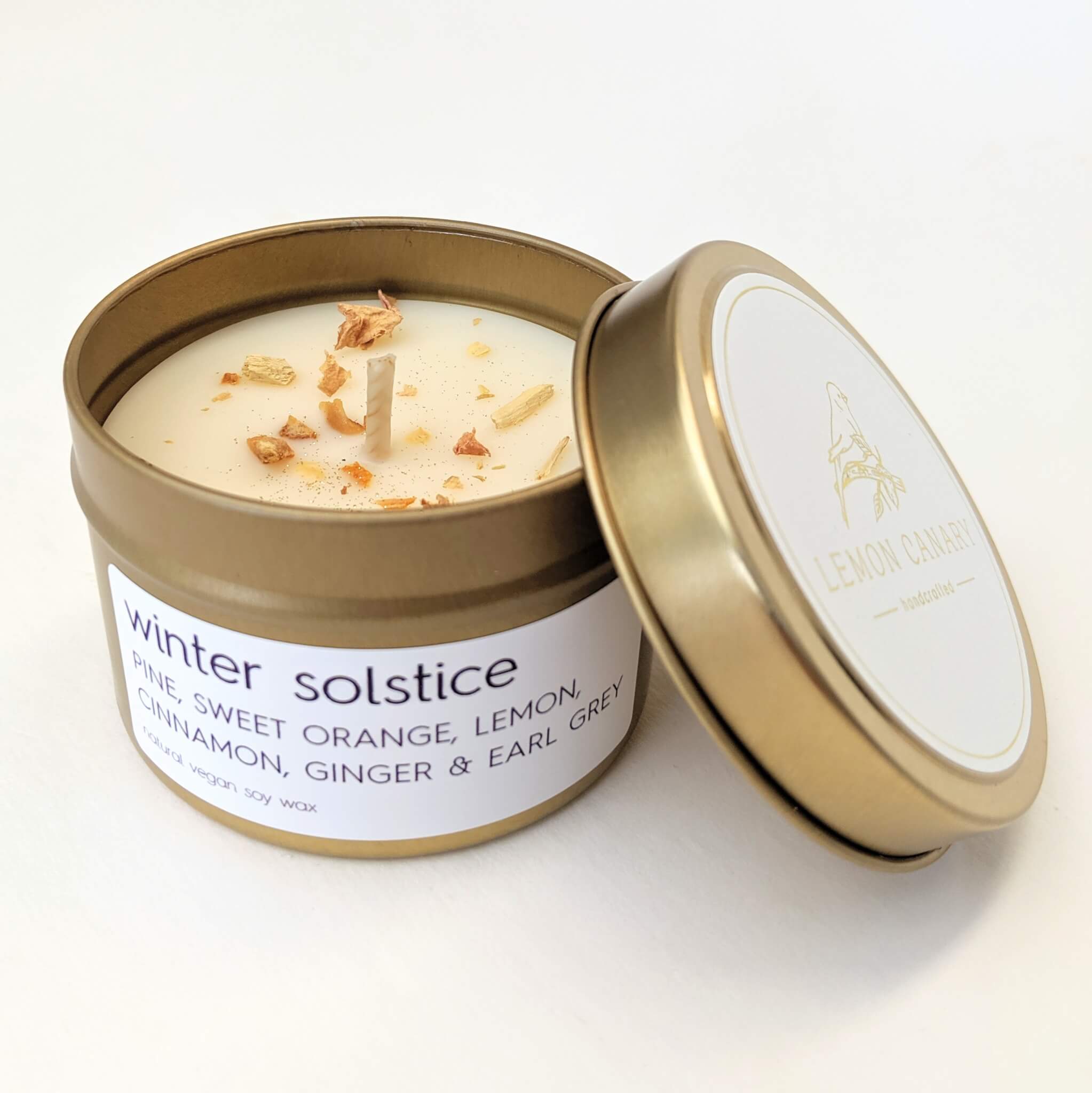 Lemon Canary - Wholesale Travel candles - WINTER SOLSTICE TRAVEL TIN SOY CANDLE0
