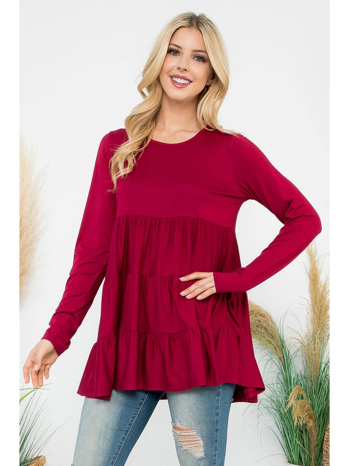 You & Me - Vendita all'ingrosso Tunica - Donna - YMT20005V-SOLID TOP A MANICHE LUNGHE A STRATI28