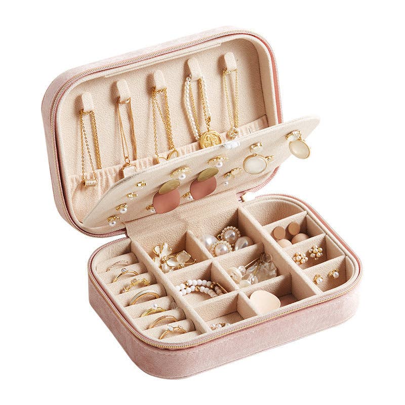 alberalkirk - Wholesale Jewelry Box/Organizer - Two Tier Velvet Jewelry Case Compact Structure  S5P3961