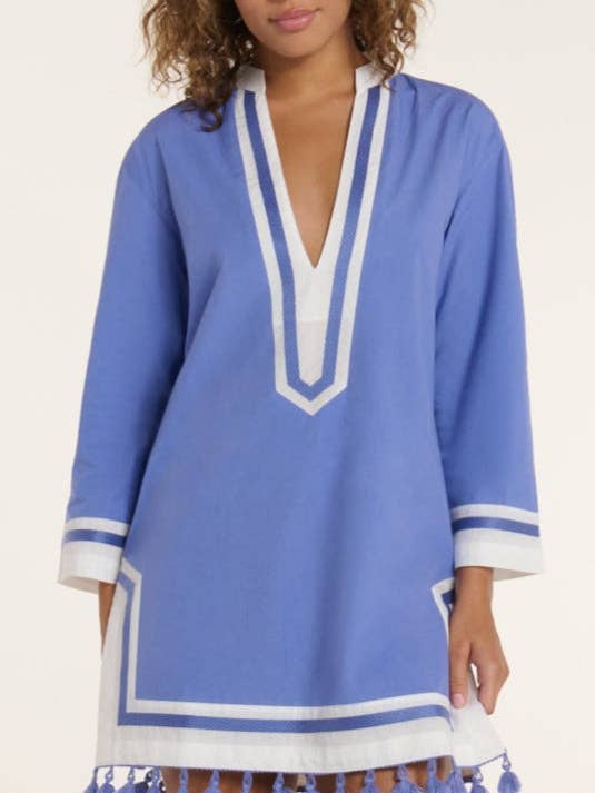 Monica Tunic in Cornflower for wholesale by Hermoza