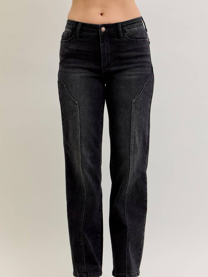 MR Straight Western Seam Detail for wholesale by Judy Blue Jeans