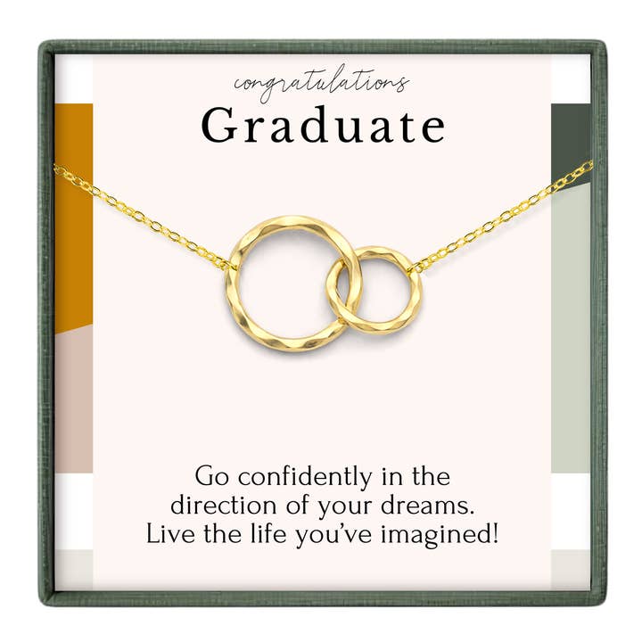 Graduation Jewelry for Her - Gold Silver Necklace Gift for wholesale by hope love shine