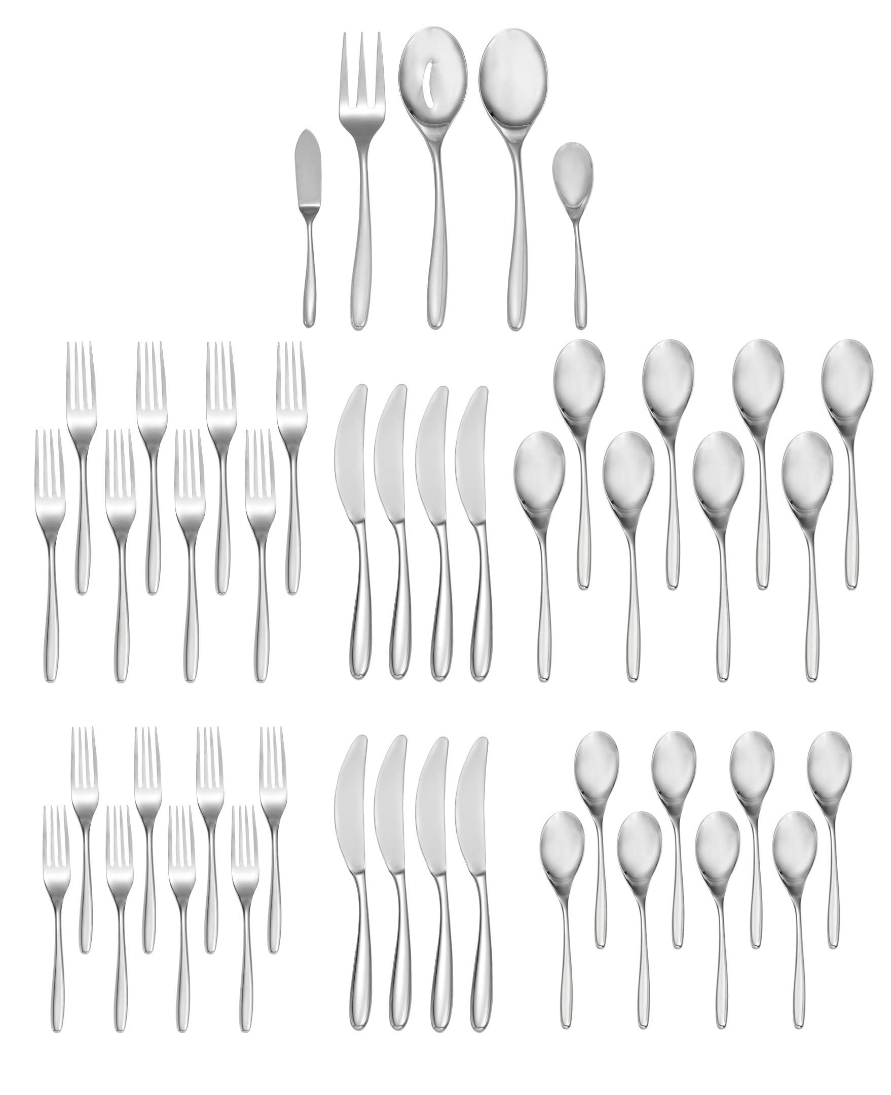 Nambe - Wholesale Flatware Set - Bend 45 Piece Flatware Set