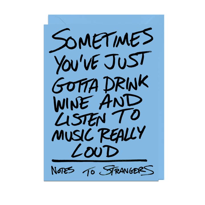 BEVI VINO E ASCOLTA MUSICA Carta per la vendita all'ingrosso da parte di Jolly Awesome