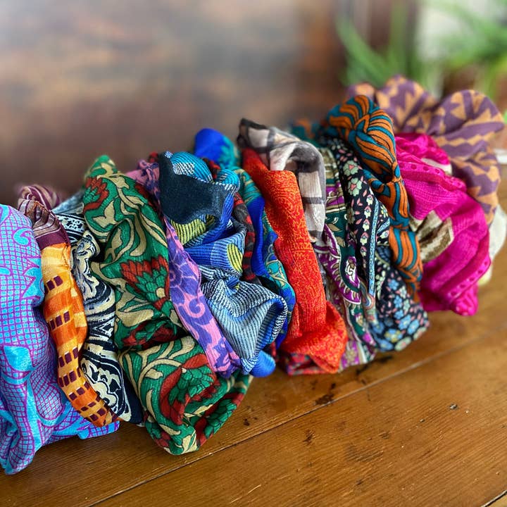 Seeds - Wholesale Scrunchie - Women's - Repurposed Silk Scrunchie | Made From Upcycled Silk Scraps1