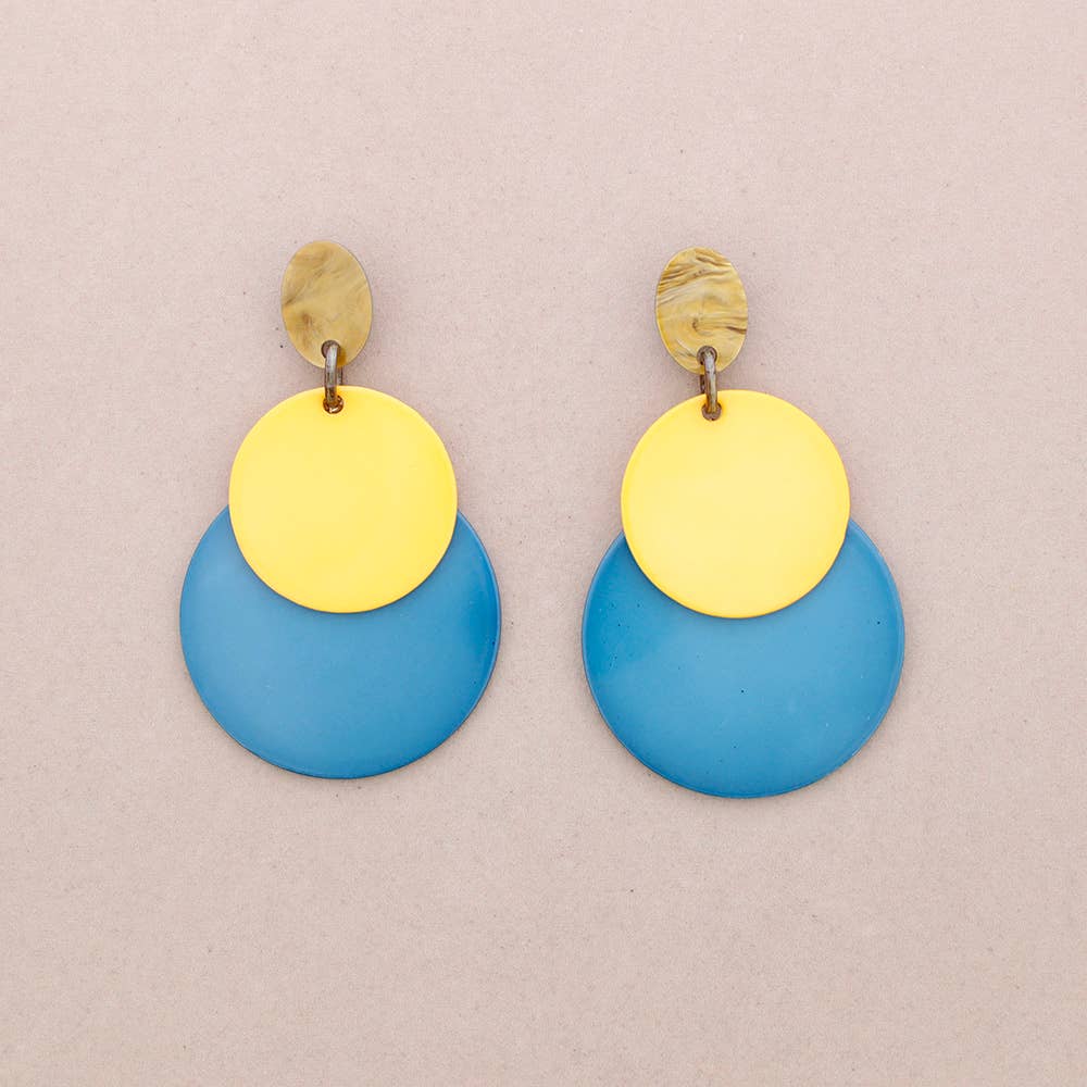 Sonata - Wholesale Hangende/ronde oorbellen - Eslabones oorbellen van hars3