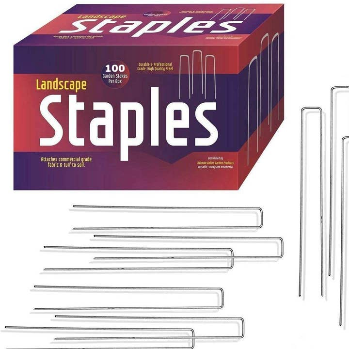 Ashman Galvanized Garden Stakes Landscape Staples: 100 Pack 12 Inches Sod Staples and Fence Stake - Sturdy Rust Resistant Gardening Supplies. for wholesale by Ashman Online