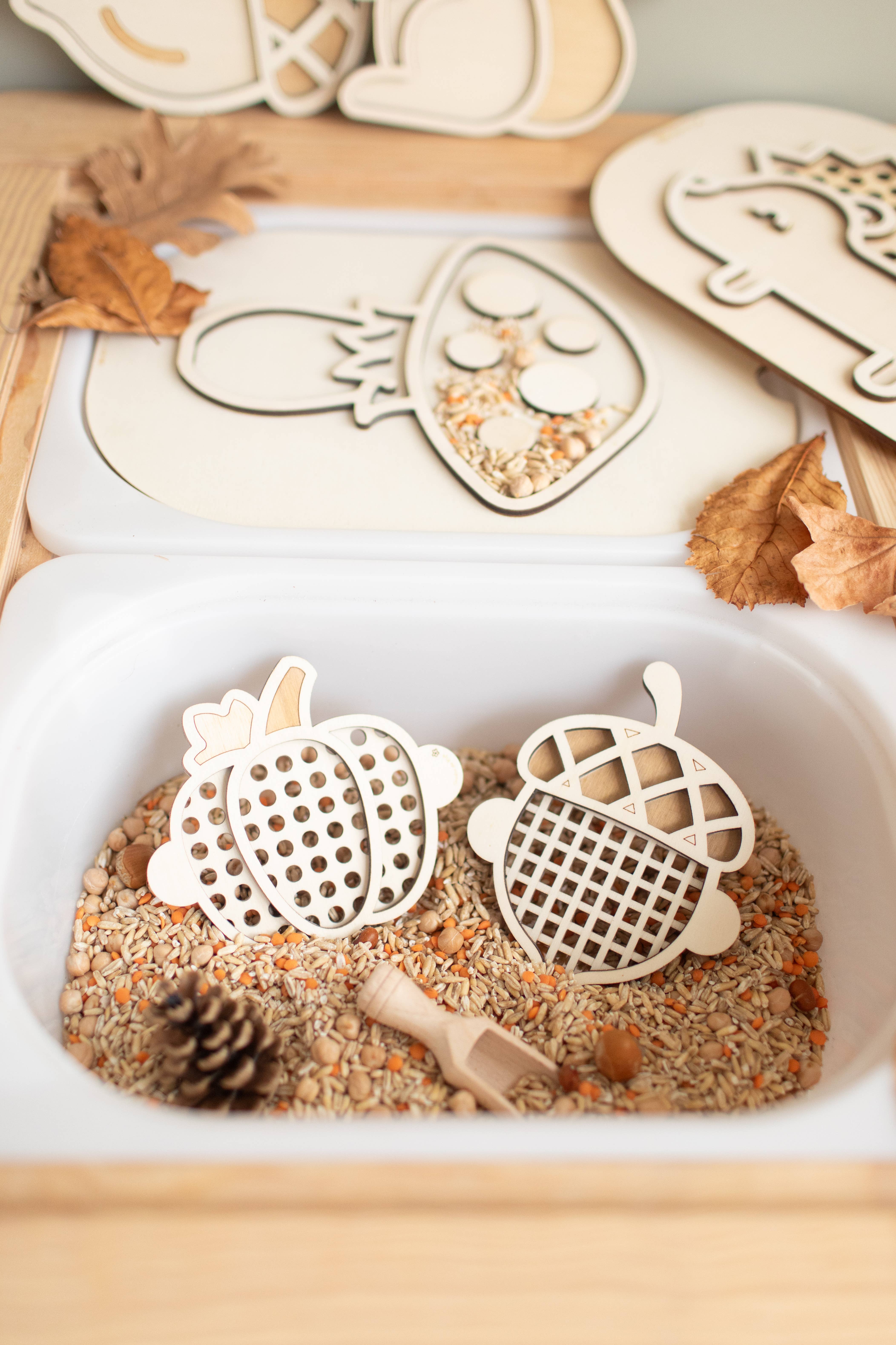 Studio de Rijk - Wholesale Wood Toy - Kids - Wooden sieve - Pumpkin1