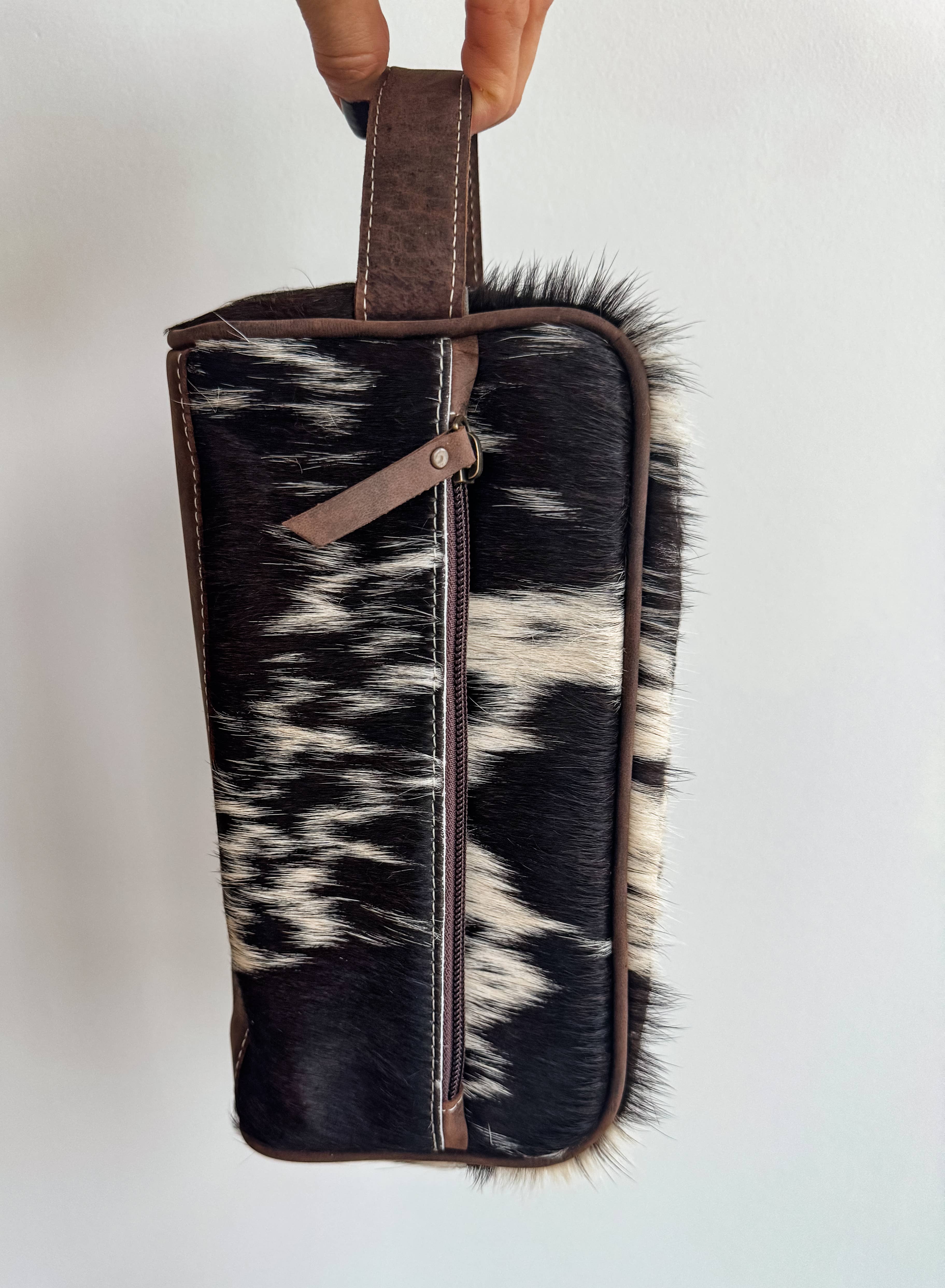Boho Ranch Shop - Wholesale Toiletry Bag - Women's - Cowhide | Western Toiletry Makeup Shaving Travel Bag5