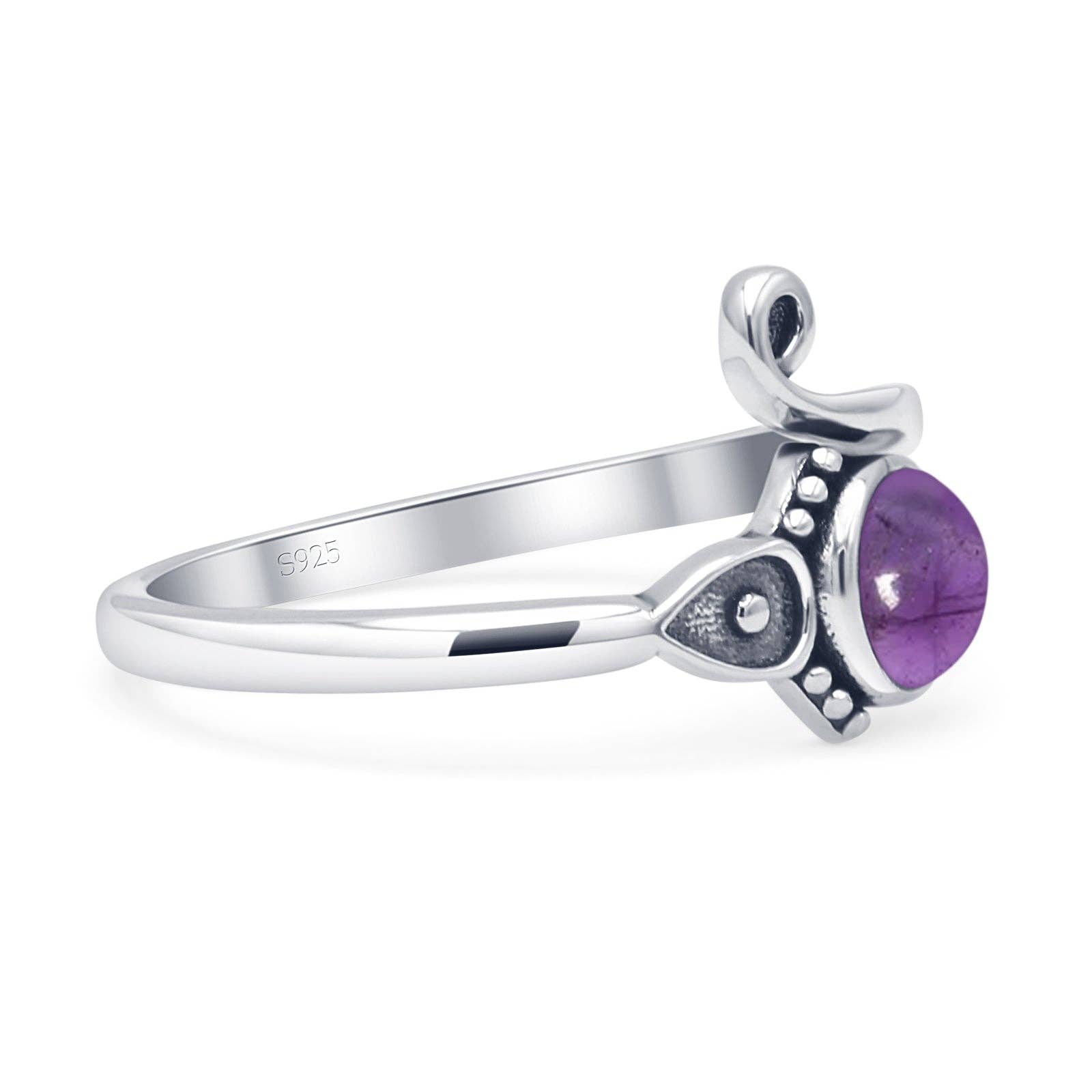 Ametyst CZ Rund ametyst CZ perlering oxideret for engroshandel på Faire1