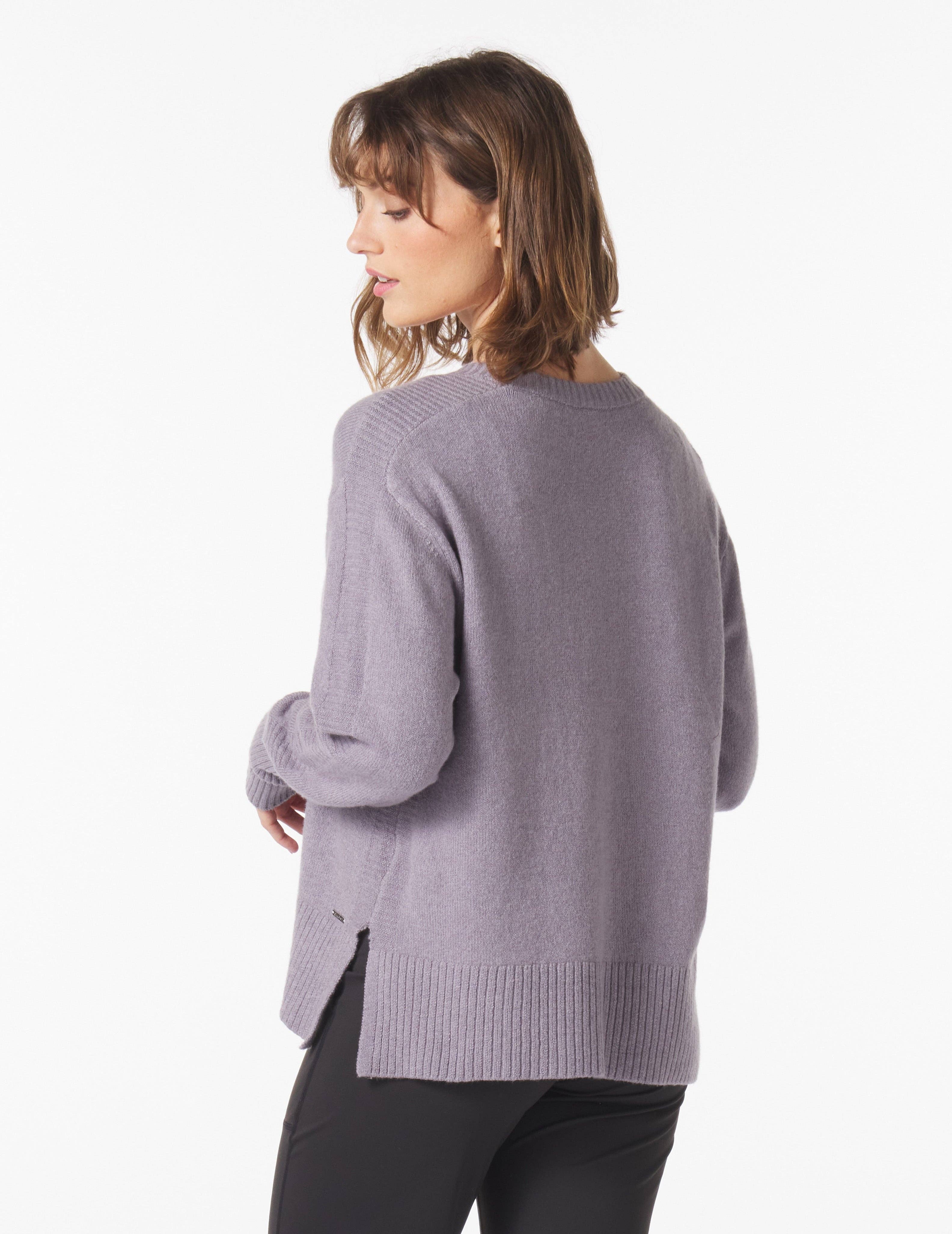 Elevated Knit Crew: Dusty Lavender for wholesale on Faire2