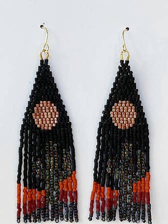 Cactus at Night Fringe Earrings for wholesale by uncommon milkweed