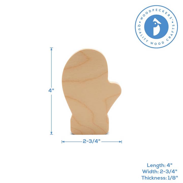 Woodpeckers Crafts - Wholesale Cutouts - Chunky Mitten