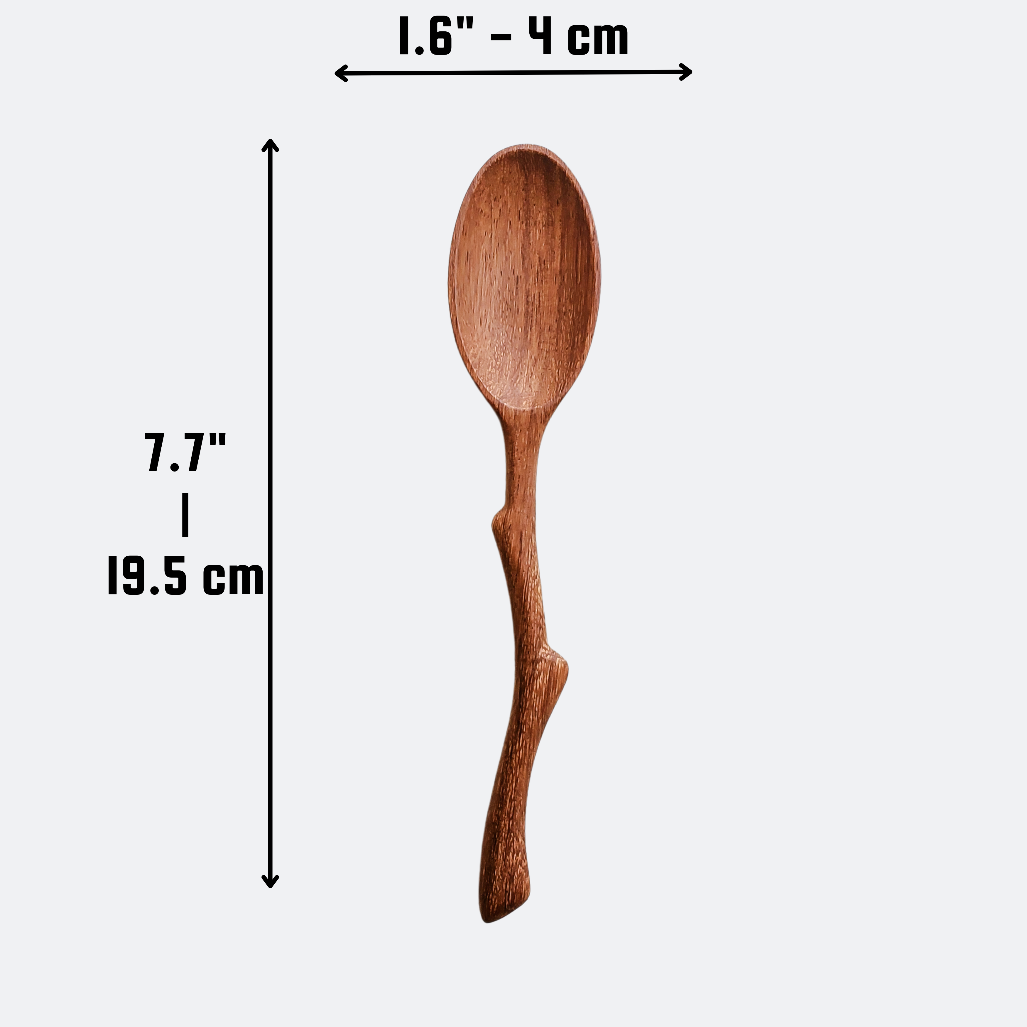 194 Craft House - Venta al por mayor Utensilio para servir - Cuchara de madera con mango de rama, utensilios de cocina1