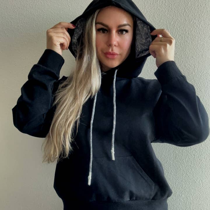Black cotton Hoodie for wholesale on Faire1