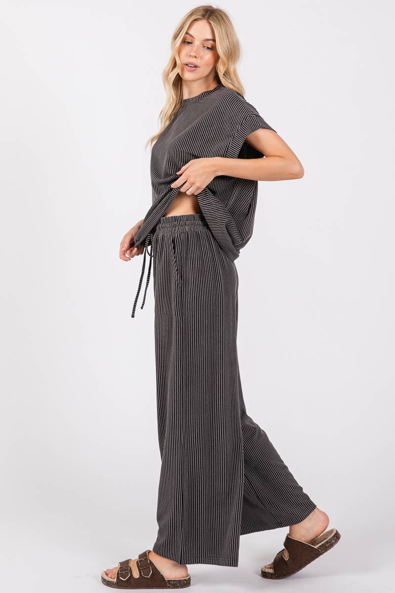 Sewn and Seen - Wholesale Mommy & Me Outfit Sets - Maternity - Striped Rib Knit Lounge Set12