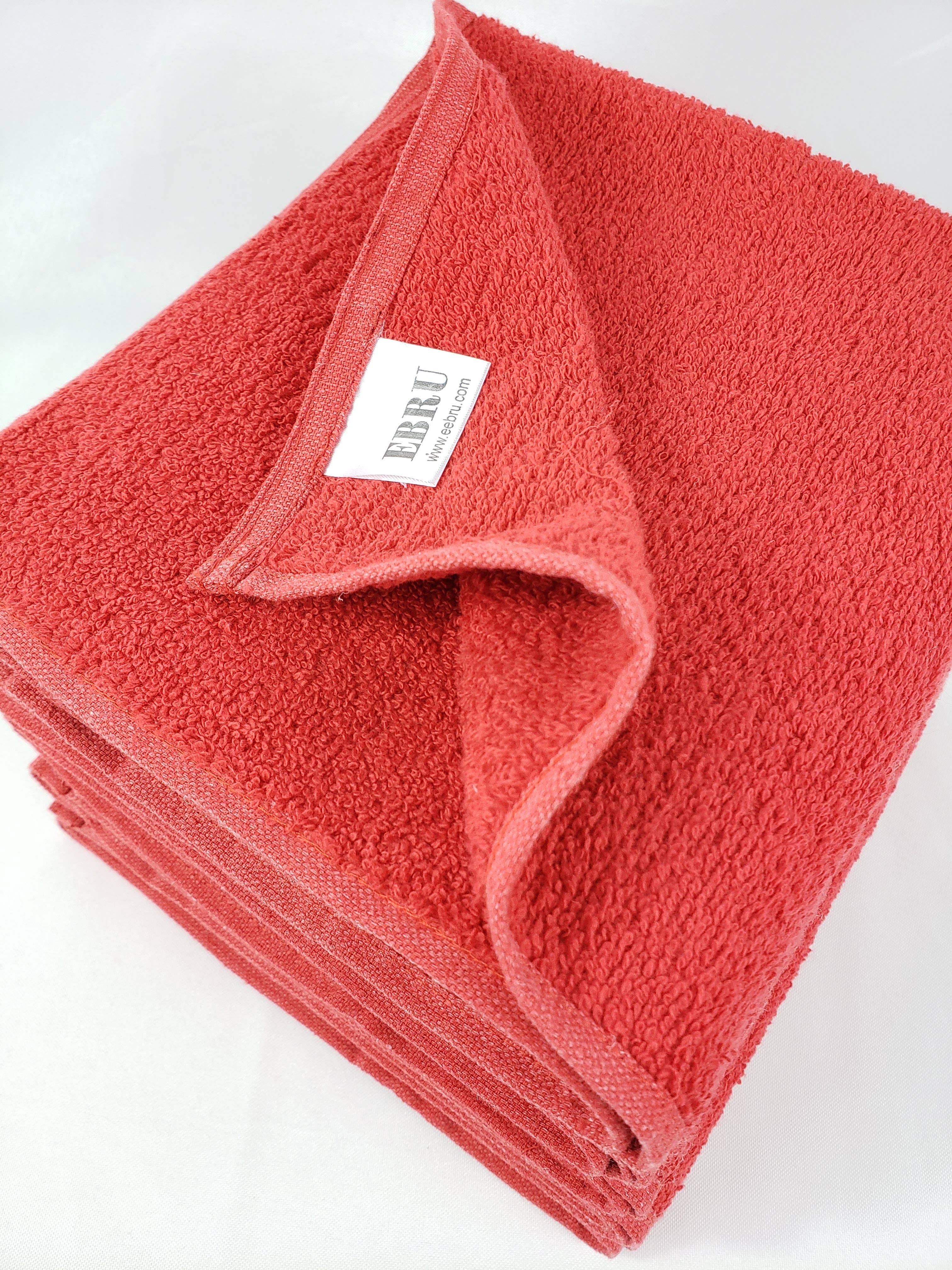 EBRU Home - Wholesale Towel Set - Salon, Spa, Face or Hand Towels 6 Pack 20x36" RED6