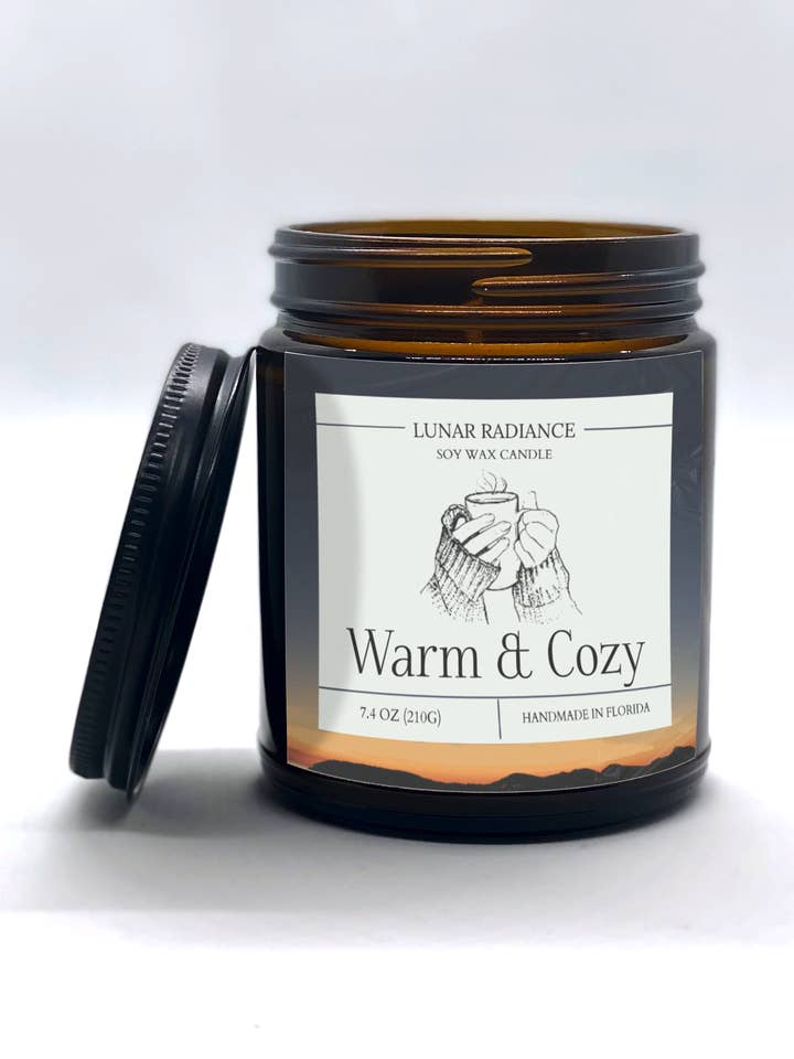 Warm & Cozy Candle for wholesale by Lunar Radiance Candle Co