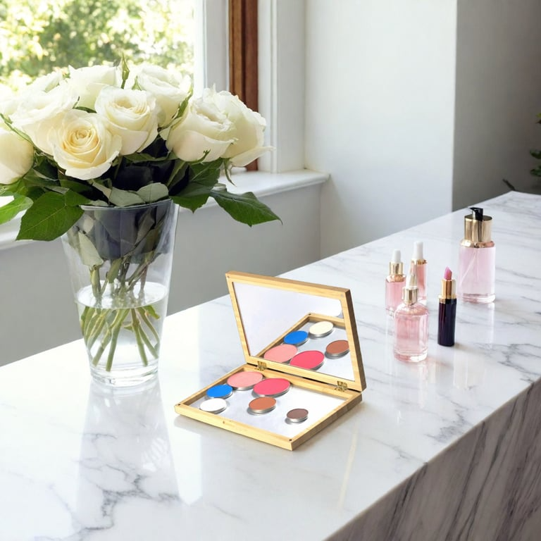 Mila Sustainable Packaging Company - Wholesale Makeup Storage Box - Large Handcrafted Bamboo Magnetic Makeup Palette2