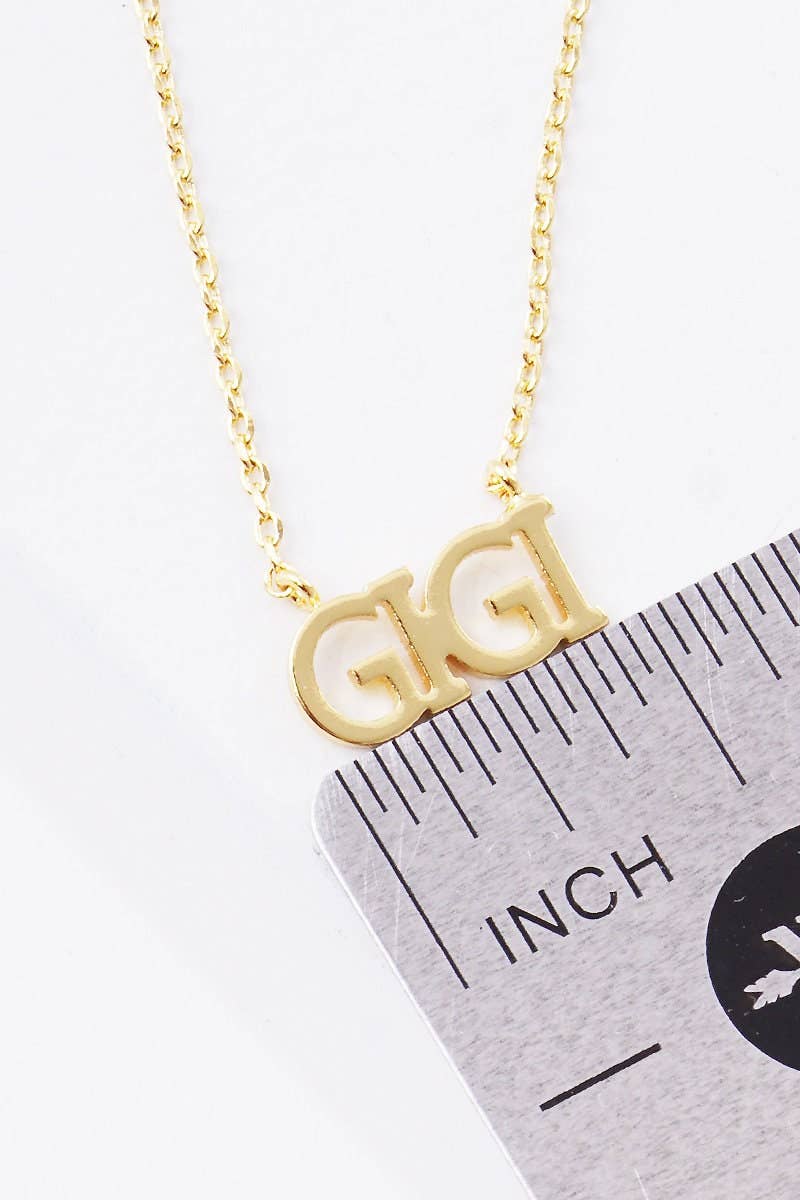 OHBOOBA DESIGN - Wholesale Pendant/Charm Necklace - Gold Gigi Text Necklace5
