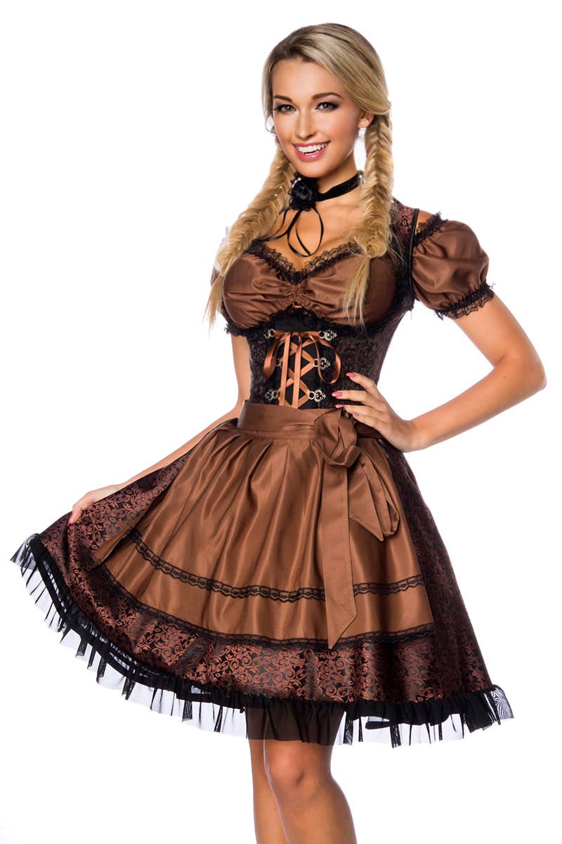 atixo GmbH - Vente Déguisement – femme - Dirndl premium avec blouse et tablier (7000)11